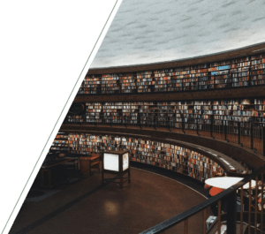 Modern library representing control mastery therapy for anxiety in San Francisco.