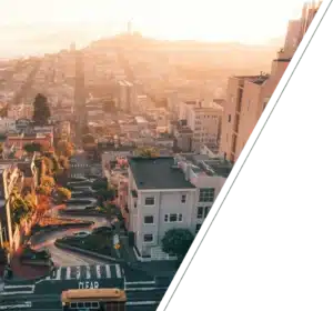 San Francisco homes and winding streets showing real-life clarity with online ADHD counseling